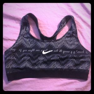Nike black and white sports bra